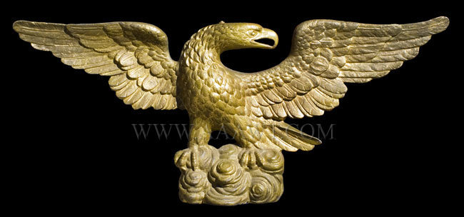 Eagle, Cast Iron, Gold Leaf
Daniel Meeker Foundry
Newark, New Jersey
Circa 1850, entire view